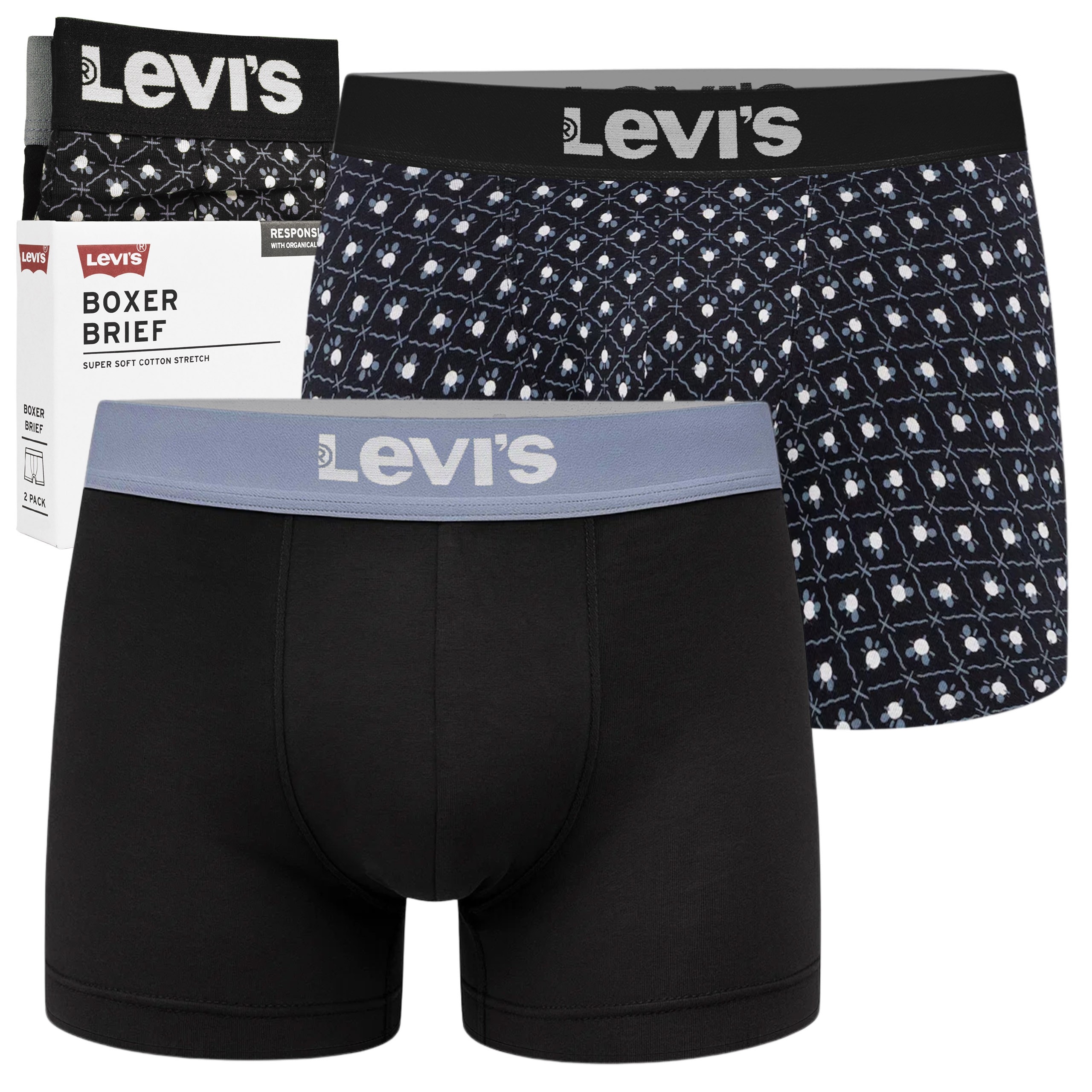Levis boxer brief black combo minimal aop